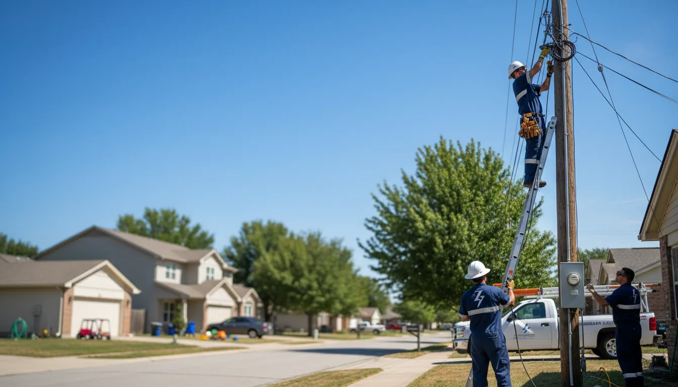 Residential electrician providing installation services in Poteau, OK